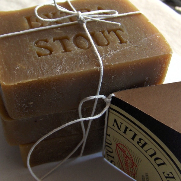 Beer Soap Set of 3 Gift Set- Extra Dark Stout Soap - Handmade Mens Soap - Christmas Gift Dad, Brother, Boyfriend - Dec 7 Preorder