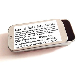 Cool It Bum Balm with Cypress, Frankincense and Lavender 0.25 oz travel sized