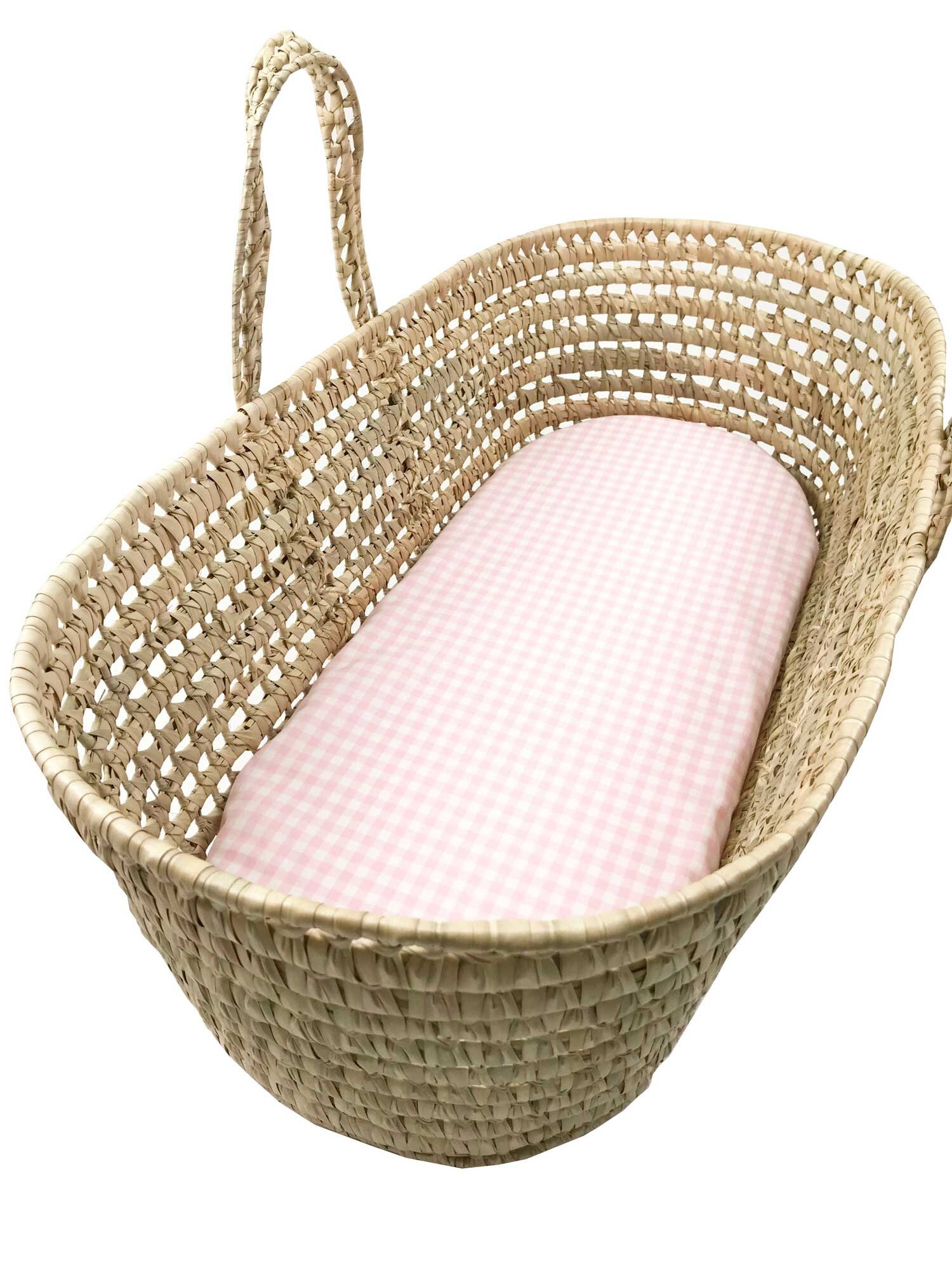 pink moses basket sheets