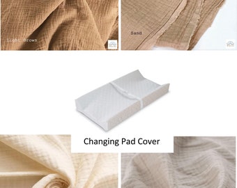 Custom Size Changing Pad Cover - Organic Cotton Double Gauze - Summer Contoured / Keekaroo Peanut / Naturepedic Organic / Skp Hop / Munchkin