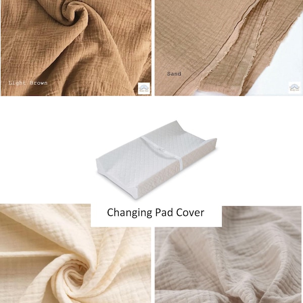 Custom Size Changing Pad Cover - Organic Cotton Double Gauze - Summer Contoured / Keekaroo Peanut / Naturepedic Organic / Skp Hop / Munchkin