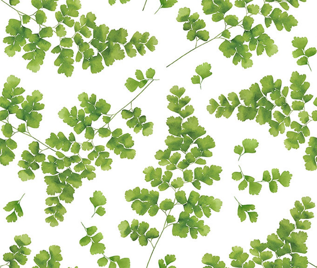 Green Maidenhair Leaves Custom Made Fitted Sheet - Etsy