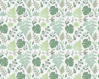 Tropical Leaves Cotton Fitted Sheet: Custom Bassinet or Crib Sheet