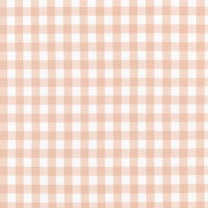 May include: A seamless pattern of peach and white squares, creating a gingham design. The pattern is perfect for a variety of crafting projects, such as fabric, paper, and digital design.