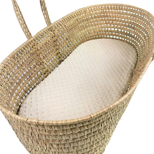 Baby Moses Basket. Wicker Cradle With Mattress. Etsy