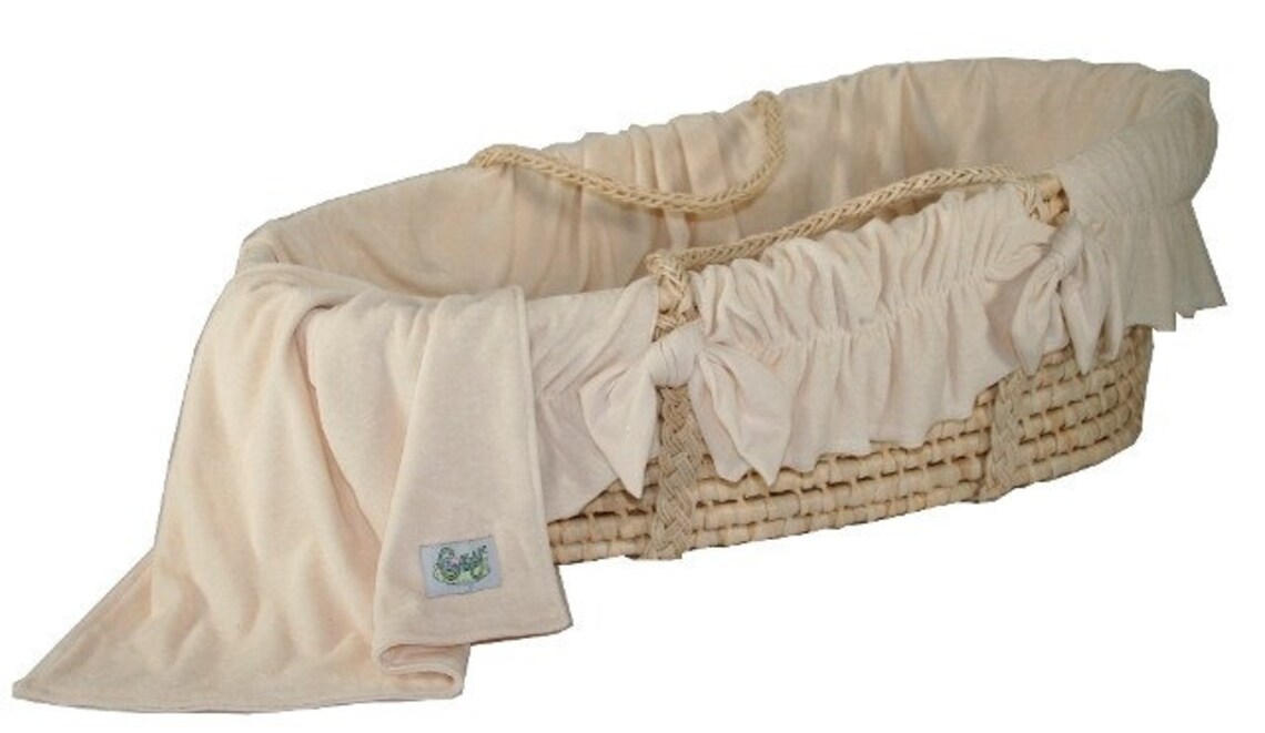 Bedding ONLY for Moses basket 100 Organic cotton Ivory Etsy
