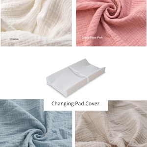 Organic Cotton Gauze Changing Pad Cover: Custom Size