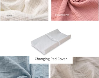 Organic Cotton Gauze Changing Pad Cover: Custom Size