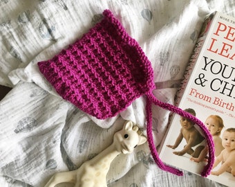 WILLOW // capó magenta para bebés de 3 meses, accesorios para bebés