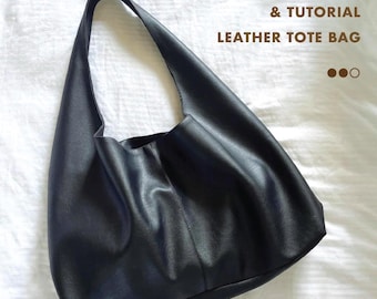Tote Bag Leather PDF Sewing Pattern   -  Intermediate - YOUTUBE TUTORIAL