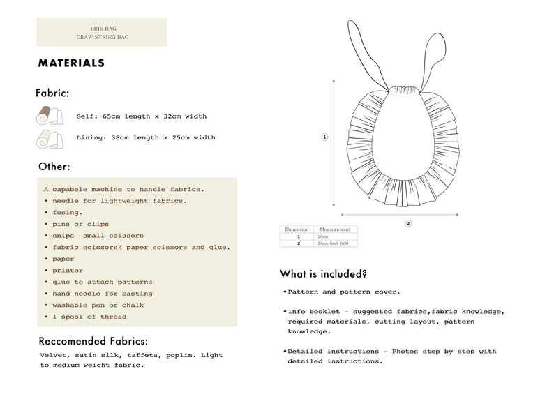 PDF Sewing Pattern Occasion Bag - Brie Bag - / intermediate image 2