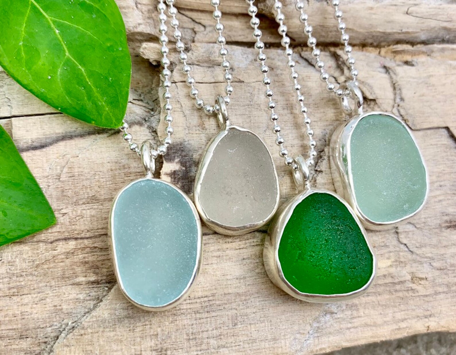 Sea Glass Jewelry Sterling Silver Sea Glass Necklace Beach Etsy