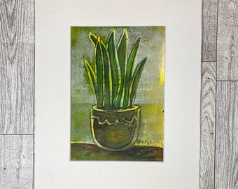 Snake Plant Monoprint