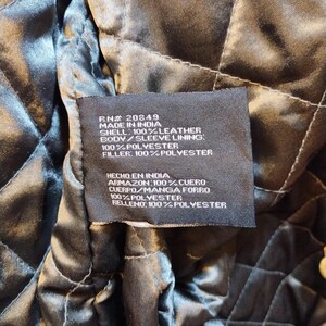 Vintage Irvine Park Mens Black Leather Jacket Parka Coat HM READ Measurements afbeelding 11