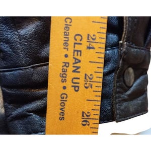 Vintage Irvine Park Mens Black Leather Jacket Parka Coat HM READ Measurements afbeelding 13