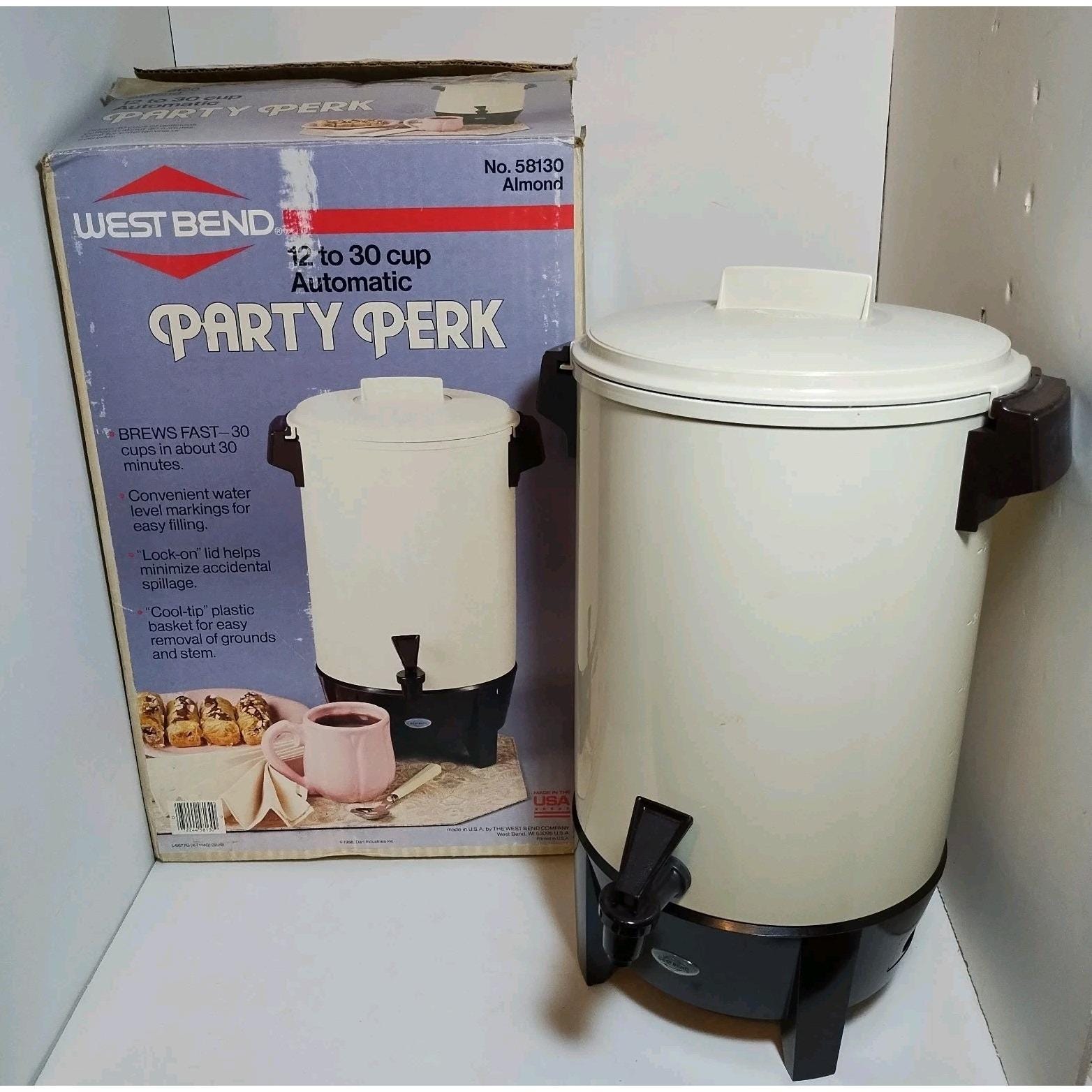 Vintage West Bend Party Perk 12-30 Cup Automatic Coffee Maker ...