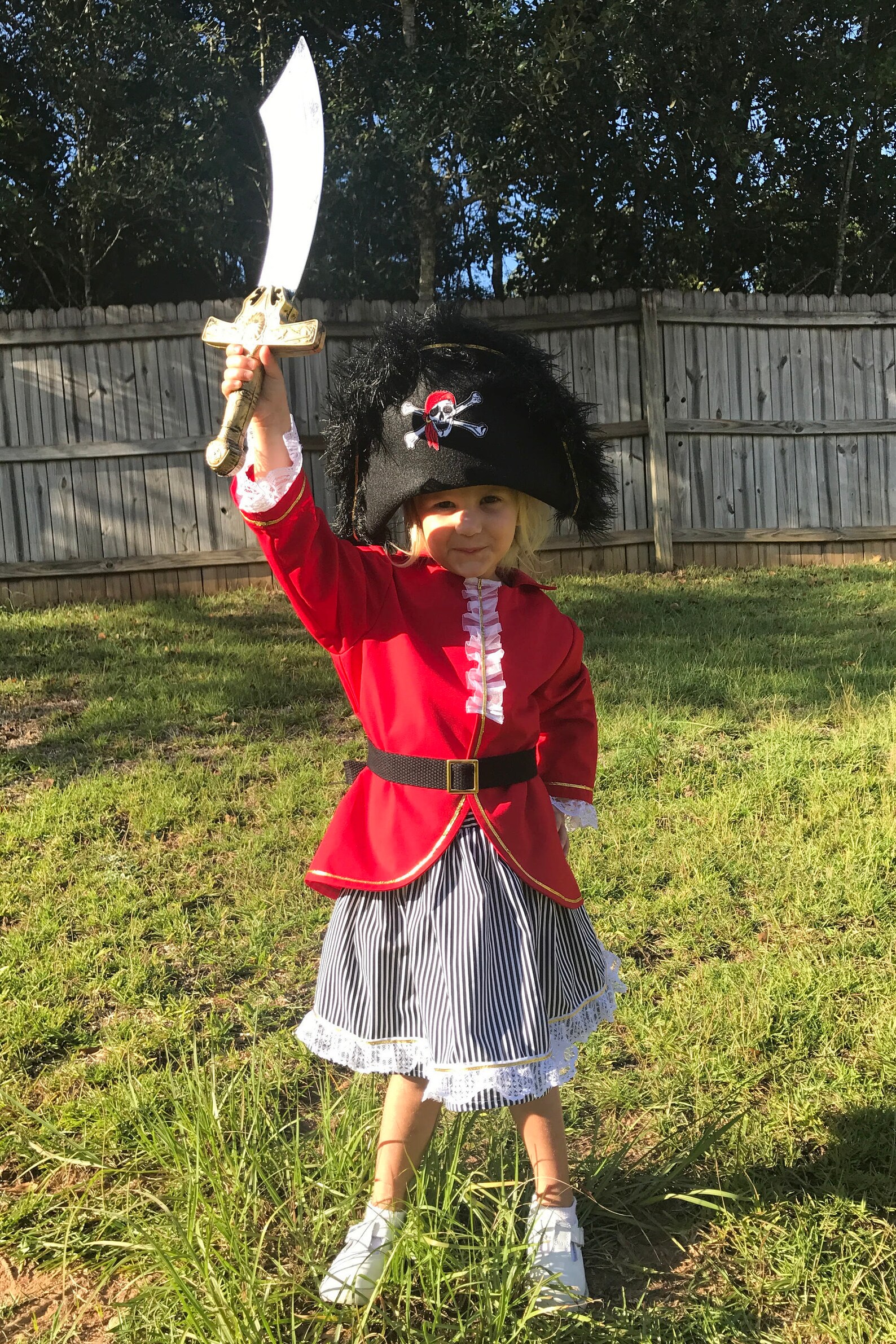 Girls Pirate Costume /toddler Sizes 1T 4T / Handmade/ Etsy