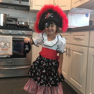 Girl's Pirate Costume / Dress Up / Size 2 thru 8 / Halloween / Pageant / Birthday image 4