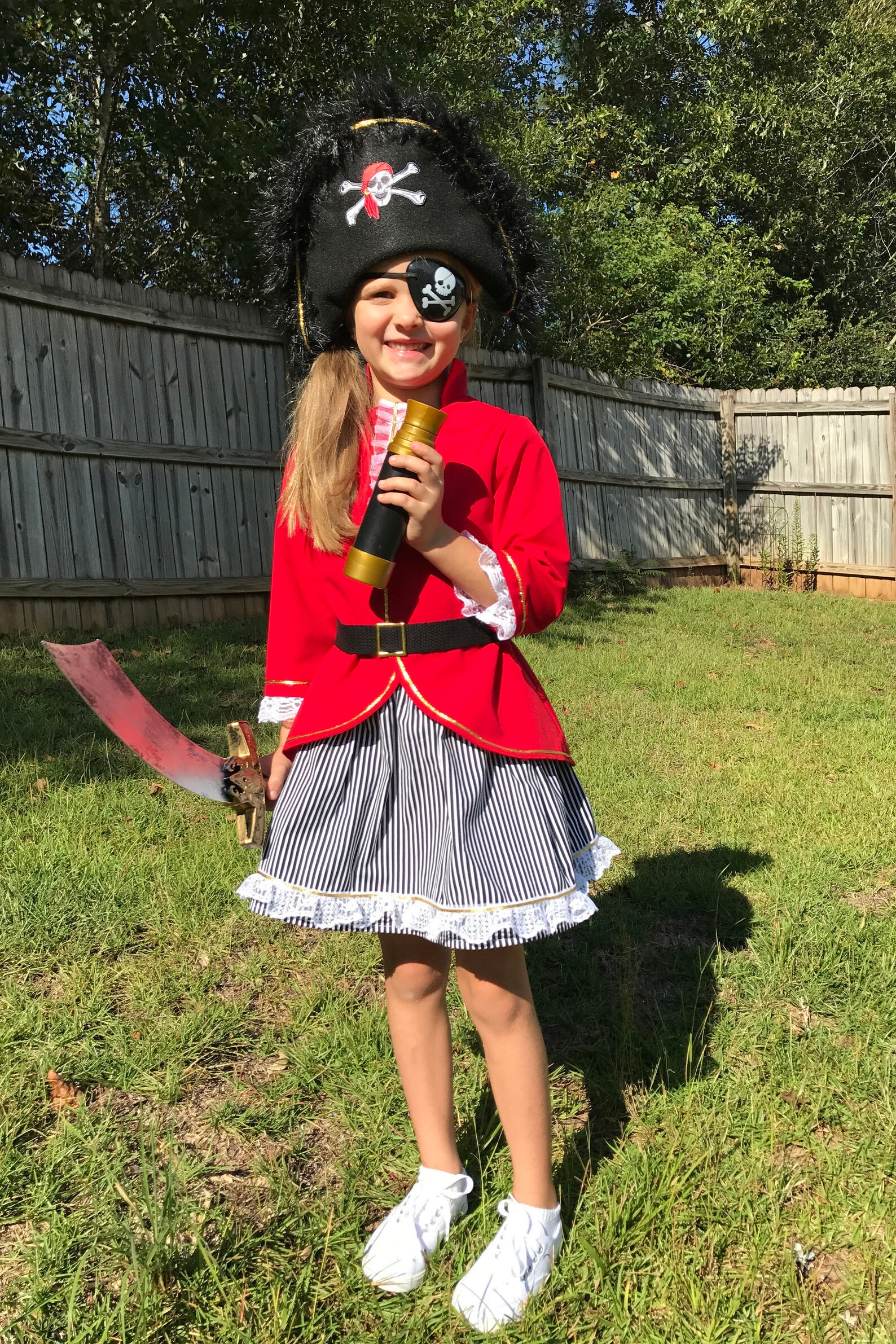 Girls Pirate Costume /toddler Sizes 1T 4T / Handmade/ Etsy