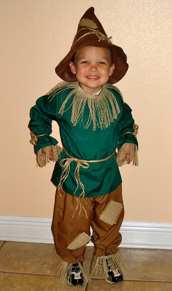 Wizard of Oz Scarecrow Costume Child Boy S:Medium FREE 5Pc Straw Kit Bookweek