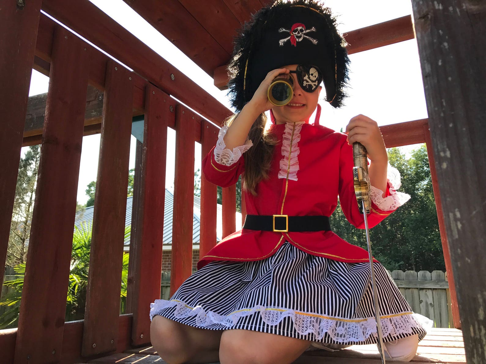 Girls Pirate Costume /toddler Sizes 1T 4T / Handmade/ Etsy