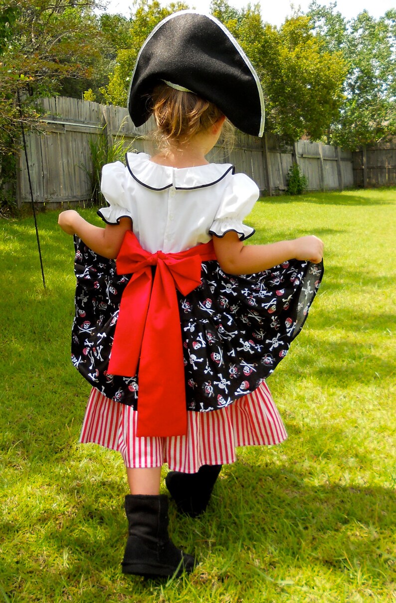 Girl's Pirate Costume / Dress Up / Size 2 thru 8 / Halloween / Pageant / Birthday image 5