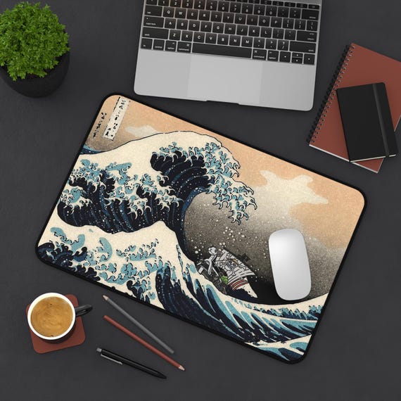 Ocean Wave Tappetino Per Mouse Con Motivo Astronauta E Balena - 240x200x3 Mm - Base In Gomma Antiscivolo - Per Ufficio, Gioco, Laptop