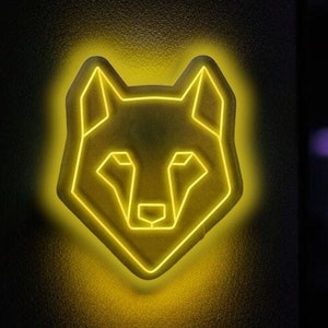 nobility of the wolf neon sign, illuminated wolf sign, wolf decor, gift for boyfriend perfect decor for your home wall decor, neon walldecor