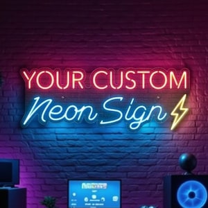 Custom wall decor neon Custom Neon Sign, Neon signs, Personalized Gifts, Gift for him/her, Name Neon Sign, Home Decor, LED Light Neon sign,