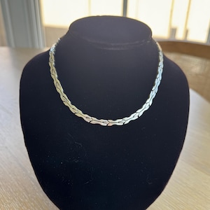Vintage MEXICAN Sterling Silver Necklace **57 Grams** Choker Link Necklace
