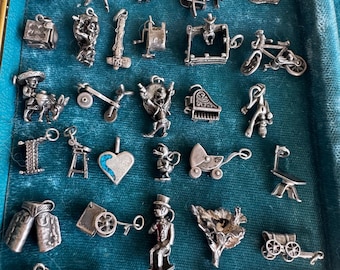 Vintage Sterling Silver Moveable CHARMS **Sold Individually**