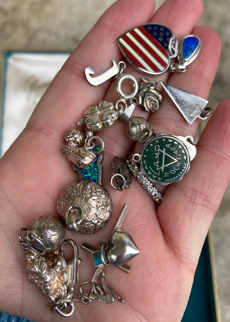 Vintage Sterling Silver Charms adorable Estate Charms Etsy