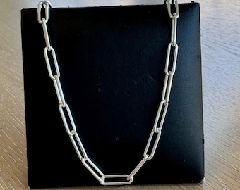 New 18" Sterling Silver Italian Staple Chain