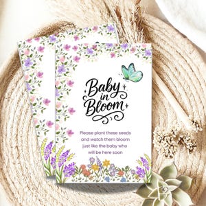 Printable Baby in Bloom Seed Packet, Party Bag Birthday Seed Packet, Baby Shower Seed Packet Favor, Seed Packet Party Favor, Party Bag Gift