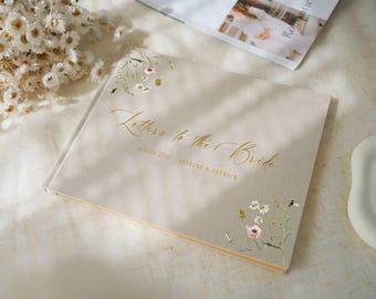 Benutzerdefinierte Briefe an das Braut-Sammelalbum, Hochzeits-Andenken-Album, Linie Brautparty-Album, Junggesellinnenabschied-Gedächtnis-Sammelalbum