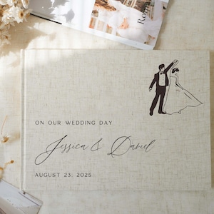 Aangepast gastenboek, gepersonaliseerd gastenboek bruiloftsreceptie, fotoalbum plakboek, signeerboek verloving, bruiloft aandenken, cadeau voor vrouw