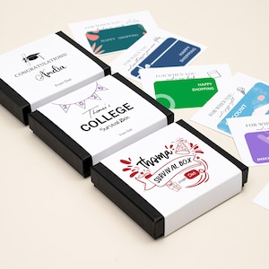 Caja de supervivencia universitaria personalizada, regalo de graduación de secundaria, regalo personalizado para estudiantes universitarios, porta billetes, regalos para estudiantes de primer año