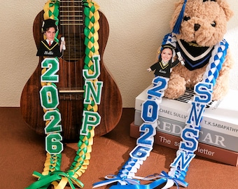 Abschluss Lei 2026 mit Namen, Klasse von 2026 Abschluss Lei, Abschluss Geschenke, Senior Night Geschenk Lei, Ribbon Lei, Geschenk für bestandene Lei