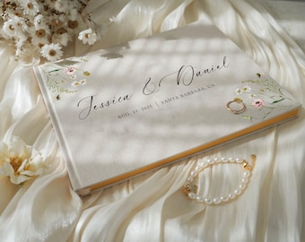 Personalized Wedding Reception Guestbook, Custom Guest Book, Photo Album Scrapbook, Engagement Signing Book, Wedding Keepsake, Gift For Wife