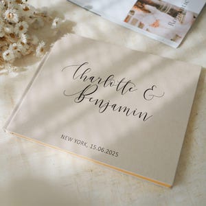 Aangepaste receptie gastenboek, linnen polaroid fotoalbum, signeerboek verloving, aandenken bruiloft, verjaardagscadeau, cadeau voor vrouw