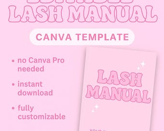 Editable Lash Manual – Canva Template for Lash Artists (Instant Download)