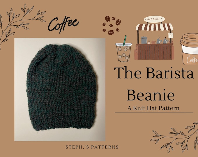 beanie hat pattern rustic look chunky knit easy marled knitting two strands beginner pattern small fit easy to follow