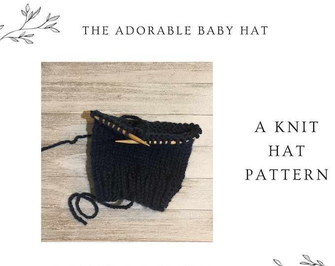 baby beanie hat pattern, usa 5, aus 12-14 ply, uk chunky, baby kniting pattern