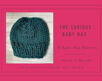 Baby Hat Knitting Pattern: Chunky Yarn, Beginner Friendly (PDF Pattern)