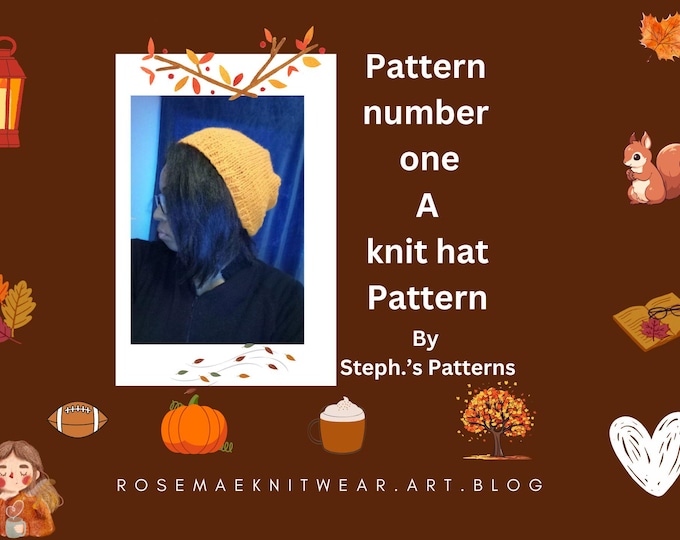 knit hat pattern bundle baby hat and one size fits most included acrylic yarn required easy to follow quick download soft and slouchy hats