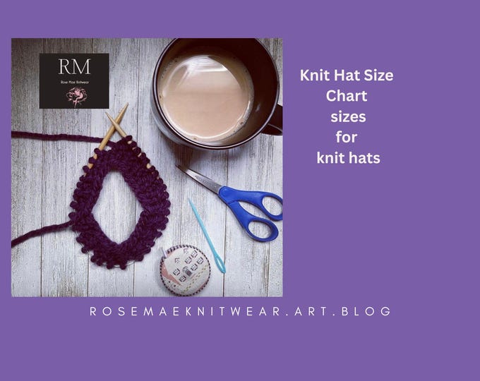 knit hat size chart