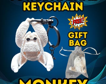 Towel Animal Monkey Keychain, Gifts For Cruise Exchange, Cruise Towel Animal Keychains and Gifts, Miniature Towel Animal for Gift