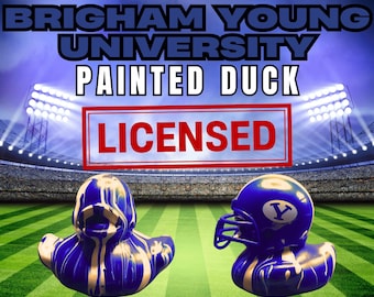 BYU Team Painted Duck for Fans and Jeep Decor