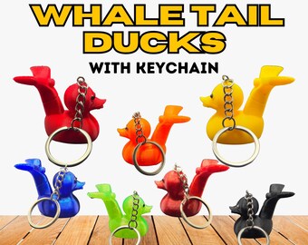 Duck Keychain with Cruise Ship Tail for Car Accessories