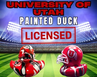 University of Utah Team Painted Duck for Fans and Jeep Decor